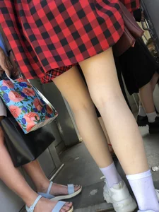 Cute candid teen on a train platform