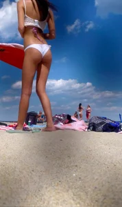 Girls in swimsuits at the beach photos