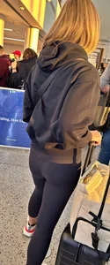 Hot Blonde in ALO at airport (with face)