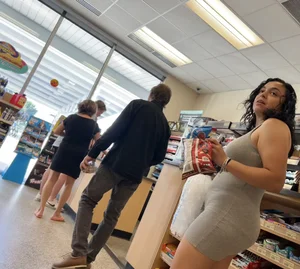 Latina in grey one piece (oc)