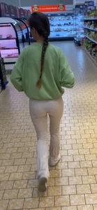 LIDL German Girl skinny ass VPL + face