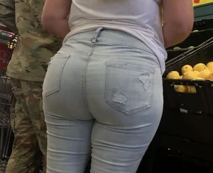 PAWG In Light Blue Jeans