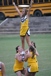 Candid cheerleaders