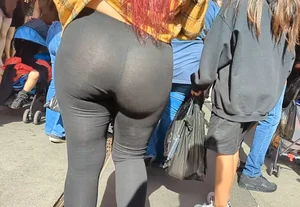 Latina with See Thru Leggings VTL Big Culo