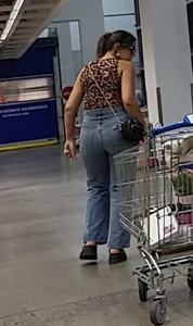 Ikea Trip 3 hot girls in tight jeans Nerdy leopard bendover faceshot smile at camera (Megapost)