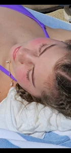 Taking a nap on the beach