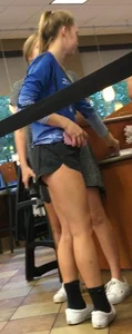 Teen wearing shorts
