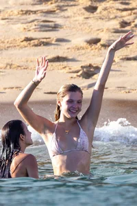 Josie Canseco in a bikini on the beach with some sexy friends in Cabo San Lucas