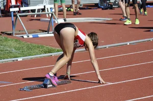 Candid track and field girls