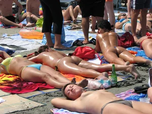 Topless and nude beach sexy girls