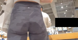 Red head babe with tight Ass in LULU Shorts   / not Oc