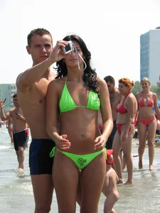 Candid beach and bikini babes