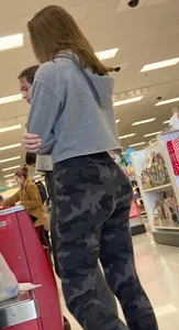candid camo leggings teen ass