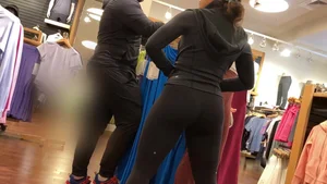 Big ass in black leggings