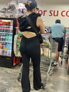 Tight One piece on short milf latina