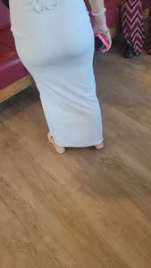 Tight white dress, tight latina ass