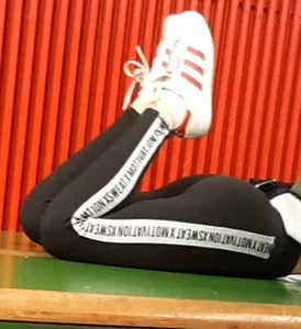 Hot Girl in Sweatpants Lying on the Floor Creepshots