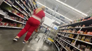 Fat Ass Latina Milf In Red Sweatpants (BBW, Upshots)