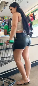 Latina Black Leather Shorts & Sandals (OC)