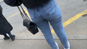 ASS in tight jeans