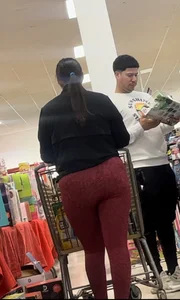 Latina wife with a nice ass in red spandex