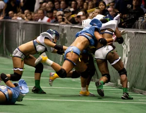 Sexy female football players with hot bodies