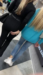 MILF Big ass in tight pants on the escalator (OC) w/GIFS