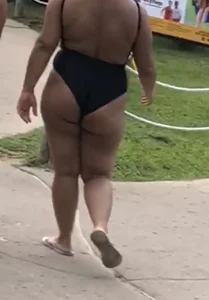 Cheeks Out At Water Park