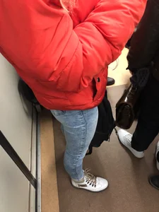 Perfect Ass in Tight Jeans Subway Closeup Creepshots