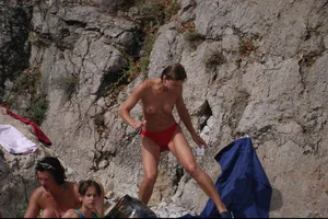 Nude beach girls in Krk, Croatia