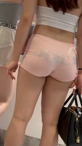 Asian Rocking The Pink Juicy Shorts