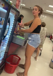 2 sexy women in tight shorts capped at target (OC)