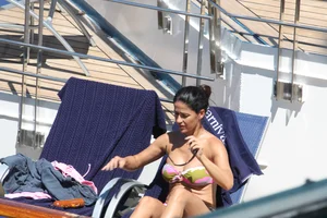 Mostly mature bikini babes on a Carnival cruise
