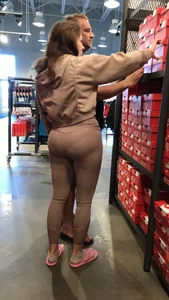 Brunette pawg in beige lu lu’s