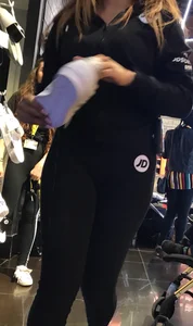 JD Sports girls in tight leggings with nice asses