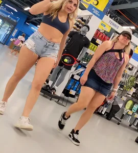 Tight Coed in Jean Shorts Walking by (OC)