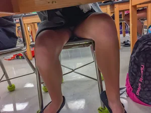 Under table panties flashing candid compilation