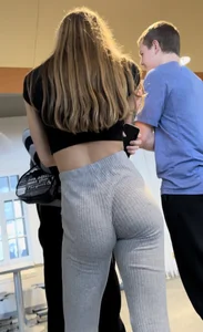 Pt.2 SUPER TIGHT college blonde in tight sweatpants