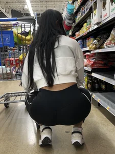 Brown skinned latina squatting and shopping (oc)