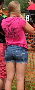 Candid Booty and Legs in Denim Shorts Creepshot