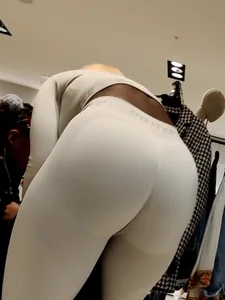 My first post on this site! White leggings black mom!