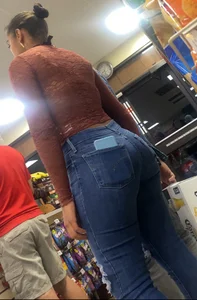 Latina ass in tight jeans