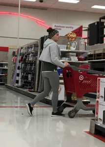 Oklahoma milf in grey leggings shopping at Target