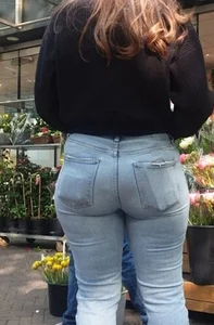 Various hot butts in tight jeans on the street and inside cafes, some teens too