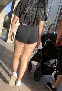 Nike Pro Shorts, cheeks, hungry ass, fine gap, close up- ALL IN ONE!