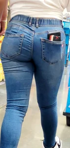 Around town ass in jeans