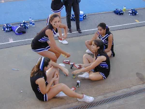 Candid cheerleaders