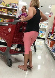 Milf at Target in pink leggings