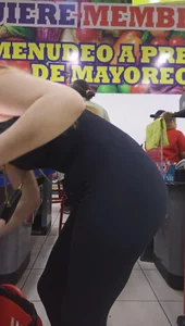 Blonde girl in a black bodysuit with an incredible body and perfect ass [OC]