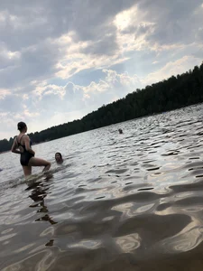 Girls in One-Piece Body Swimsuits Running Towards Water and Swimming - Beach Photo Gallery